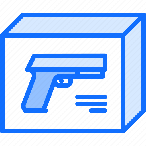 Gun, box, pistol, weapons, shop icon - Download on Iconfinder