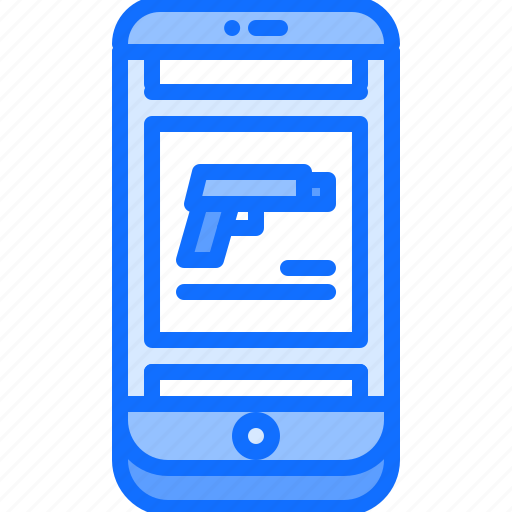 Gun, pistol, app, smartphone, weapons, shop icon - Download on Iconfinder
