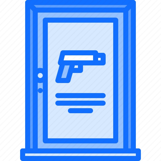 Gun, pistol, door, signboard, weapons, shop icon - Download on Iconfinder