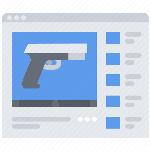 Gun, video, website, browser, pistol, weapons, shop icon - Download on Iconfinder