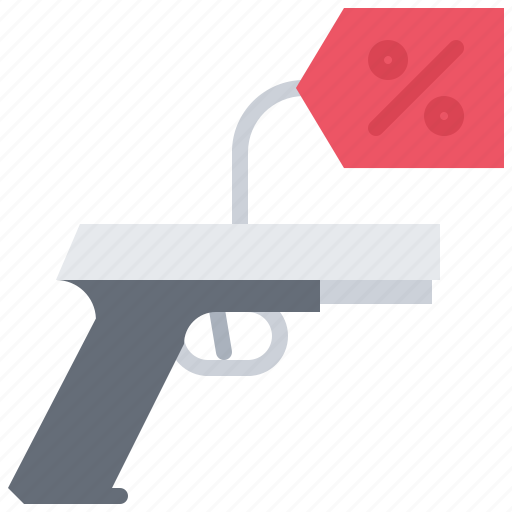 Gun, discount, badge, pistol, weapons, shop icon - Download on Iconfinder