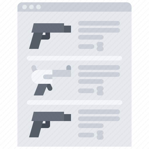Gun, website, browser, weapons, shop icon - Download on Iconfinder
