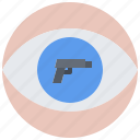 eye, vision, pistol, gun, weapons, shop