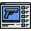 gun, video, website, browser, pistol, weapons, shop