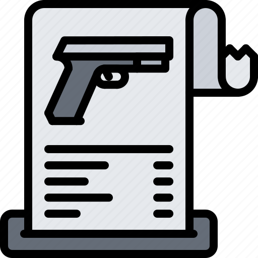Gun, check, list, purchase, pistol, weapons, shop icon - Download on Iconfinder