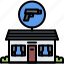 building, signboard, gun, pistol, weapons, shop 