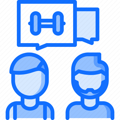 Coach, consultation, fitness, gym, sport, talk, workout icon - Download on Iconfinder