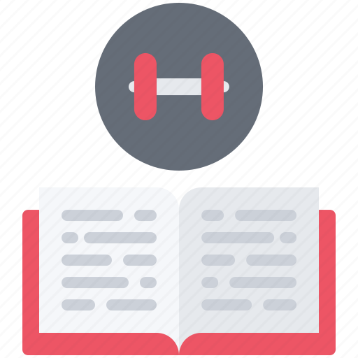 Book, dumbbell, education, fitness, gym, sport, workout icon - Download on Iconfinder