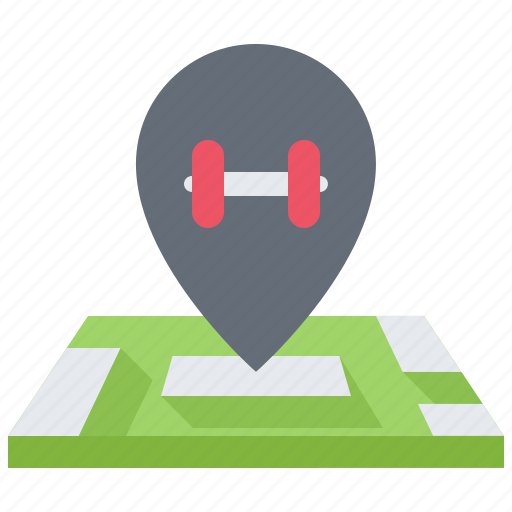 Fitness, gym, location, map, pin, sport, workout icon - Download on Iconfinder