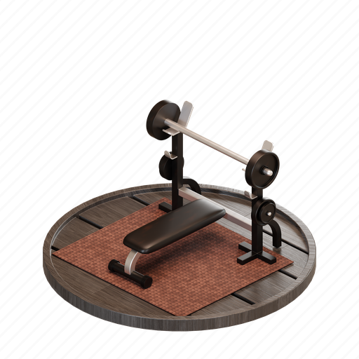 Gym, fitness, equipment, background, illustration, object, 3d rendering 3D illustration - Download on Iconfinder