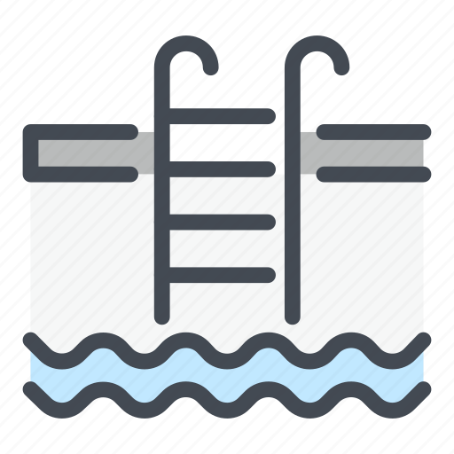 Pool, swimming, water, ladder icon - Download on Iconfinder