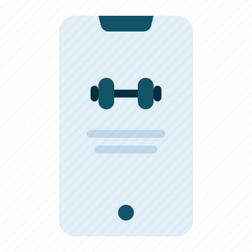 Smartphone, app, gym, sport, fitness, exercise, workout icon - Download on Iconfinder