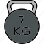 kettlebell, exercise, gym, weight, icon 
