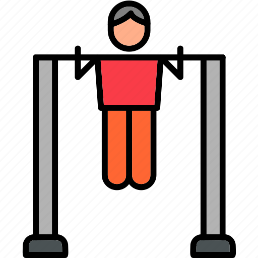 Pull, up, bar, exercising, body, weight icon - Download on Iconfinder