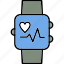 smartwatch, exercise, fitness, gym, heart, rate, watch, iconexercise, icon 