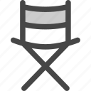 chair, director, foldable, furniture, movie, outdoors, seat