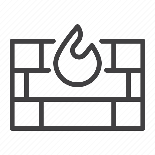 Firewall, fire, flame, brick icon - Download on Iconfinder