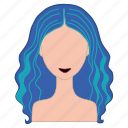 blue hair, hair, hair color palette, hair colouring, hairstyle, salon, style