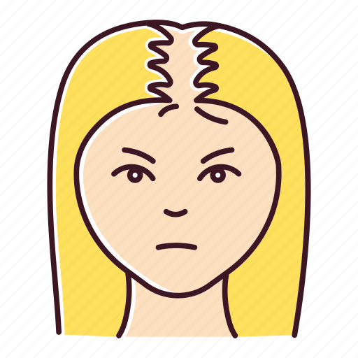 Alopecia, balding, dermatology, hair, loss, thinning, woman icon - Download on Iconfinder