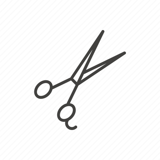Barber shop, cosmetics, hairdresser, hairdressing equipment, line, scissors, thin icon - Download on Iconfinder