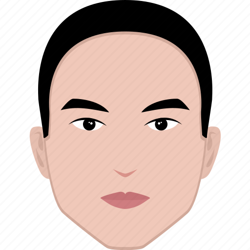 Asian Chinese Face Hair Hairstyle Man Short Icon