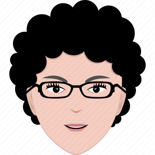 Curly, face, hair, hairstyle, short, teacher, woman icon - Download on Iconfinder