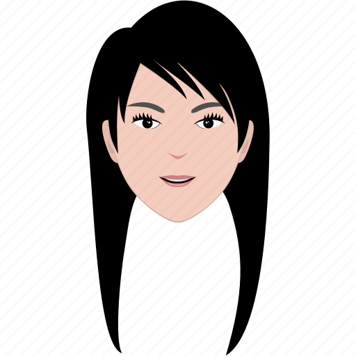 Asian, face, female, hair, hairstyle, long, woman icon - Download on Iconfinder