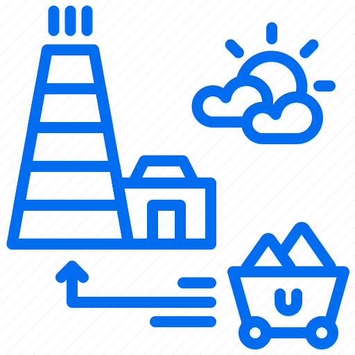 Building, cart, mine, nuclear, plant, power, uranium icon - Download on Iconfinder