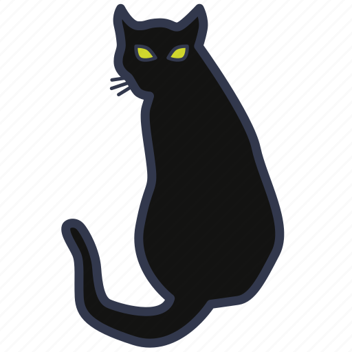 Black cat, cat, halloween, misfortune, trouble, animal, pet icon - Download on Iconfinder