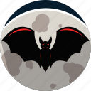 bat, evil, halloween, horror, moon 