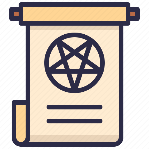 Demon, halloween, magic, mantra, satan, scroll icon - Download on Iconfinder
