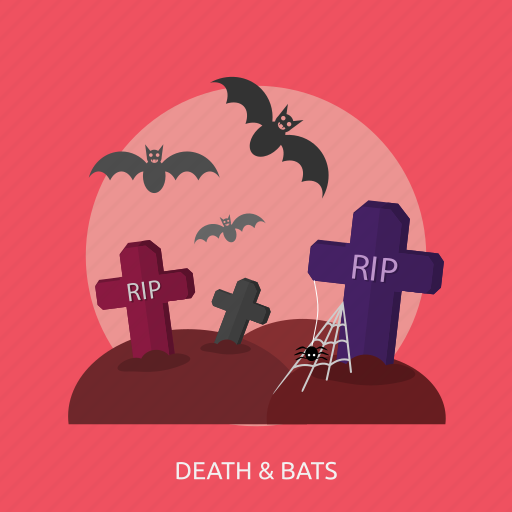Bats, death, grave, halloween, horror, rip, spider icon - Download on Iconfinder