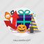 box, candies, fireworks, gift, halloween, hat, pupkin 