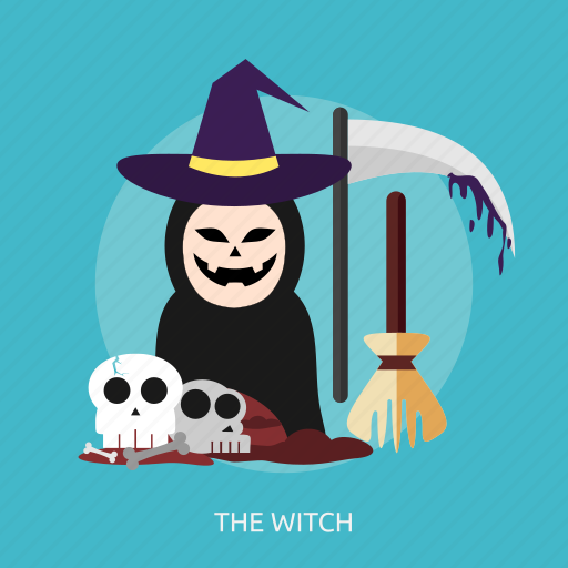 Broom, creepy, halloween, horror, scary, skull, witch icon - Download on Iconfinder