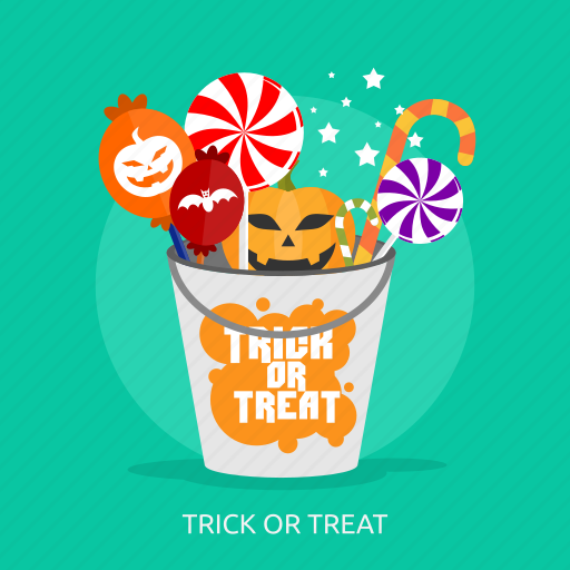 Bucket, candies, halloween, horror, part, treat, trick or treat icon - Download on Iconfinder