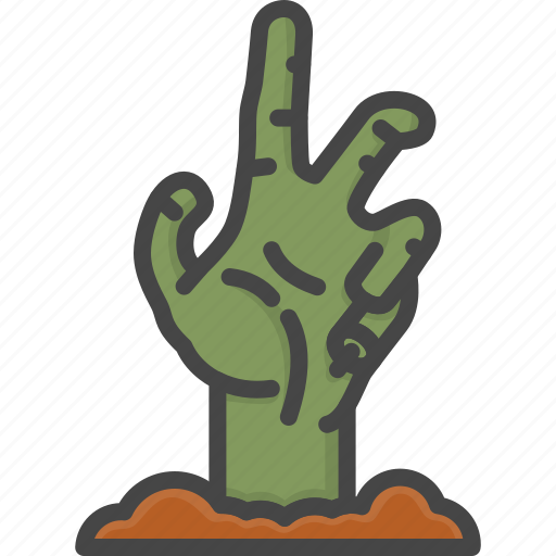 Colored, halloween, hand, holidays, zombie icon - Download on Iconfinder