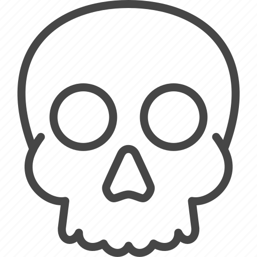 Halloween, holidays, human, line, outline, skull icon - Download on Iconfinder