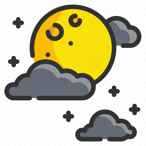 Cloud, full, halloween, moon, night, weather icon - Download on Iconfinder