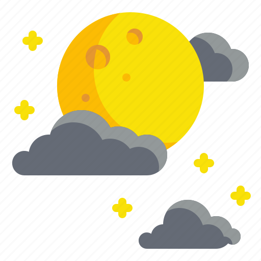 Cloud, full, halloween, moon, night, weather icon - Download on Iconfinder