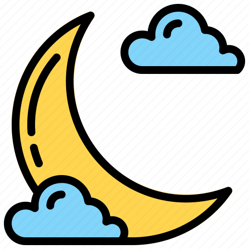 Half moon, moon phase, night, weather icon - Download on Iconfinder