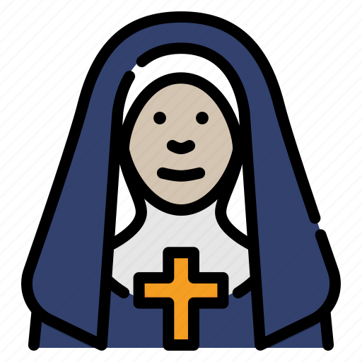 Catholic, christian, faith, female, nun, religion, woman icon - Download on Iconfinder