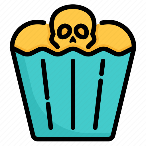 Bakery, cake, cupcake, food, halloween, skull, spooky icon - Download on Iconfinder