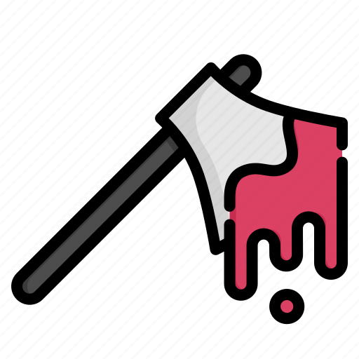Axe, blood, criminal, hatchet, killer, murder, red icon - Download on Iconfinder