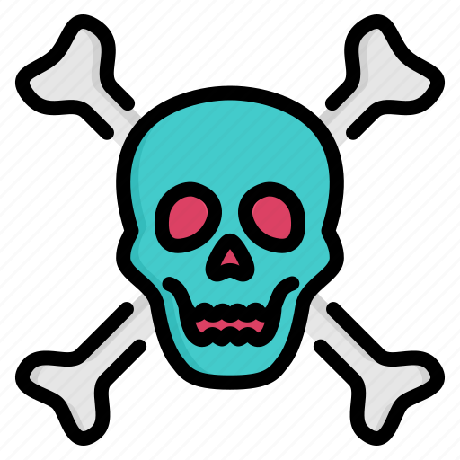 Bone, death, halloween, horror, scary, skeleton, skull icon - Download on Iconfinder
