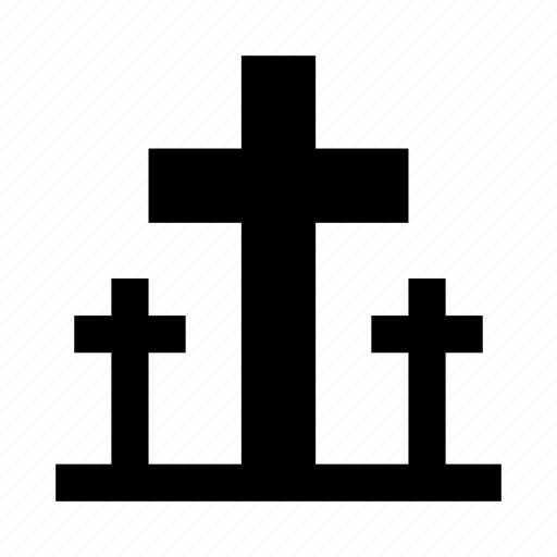 Cemetery, christian, cross, halloween, scary, spooky, tombstone icon - Download on Iconfinder