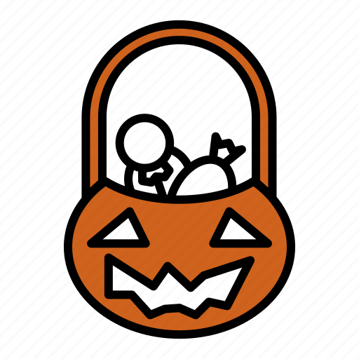 Basket, candy, jack o lantern, lollipop icon - Download on Iconfinder