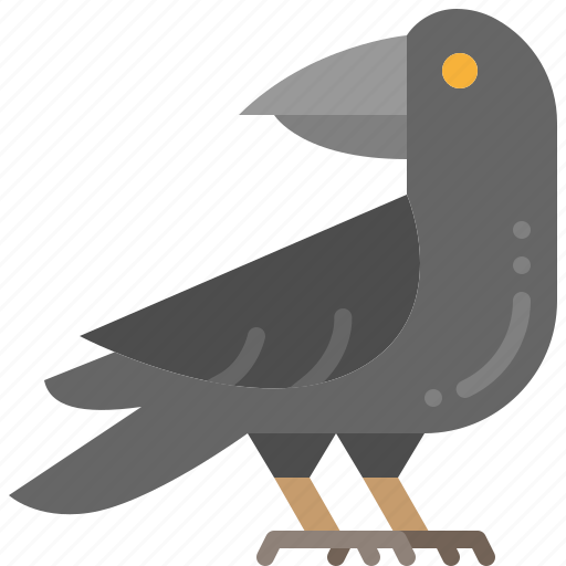 Black, nature, raven, crow, animal, bird, wild icon - Download on Iconfinder