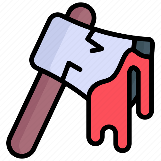 Axe, spooky, skull, horror, scary, halloween, blood icon - Download on Iconfinder