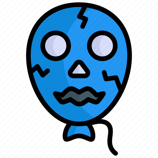 Balloon, spooky, ghost, decoration, horror, scary, halloween icon - Download on Iconfinder