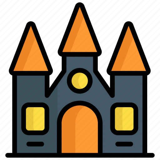 Castle, building, spooky, ghost, horror, scary, halloween icon - Download on Iconfinder